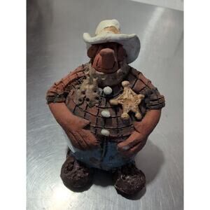 Vtg 1987 Sara Meadows BALLOON PEOPLE Sheriff 5" Tall